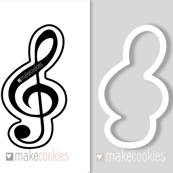 Note Cookie Cutter, Treble Clef Cookie Cutter, Music Notes Cookie Cutter, Fondant Cutters