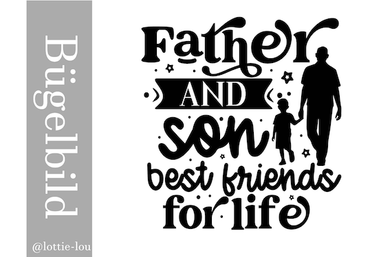 Iron-On First Father's Day Papa Father and Son Daddy Dad Best Friends Pregnancy Announcement Gift