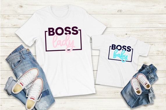 Ironing picture or T-shirt Mama Mini Boss Baby Boss Baby also with desired name Statement Shirt Mother's Day