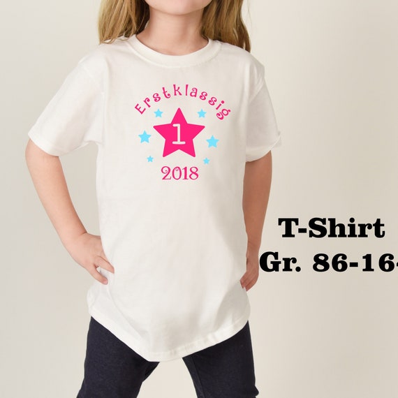 Iron On T-Shirt First Class School Child 2018