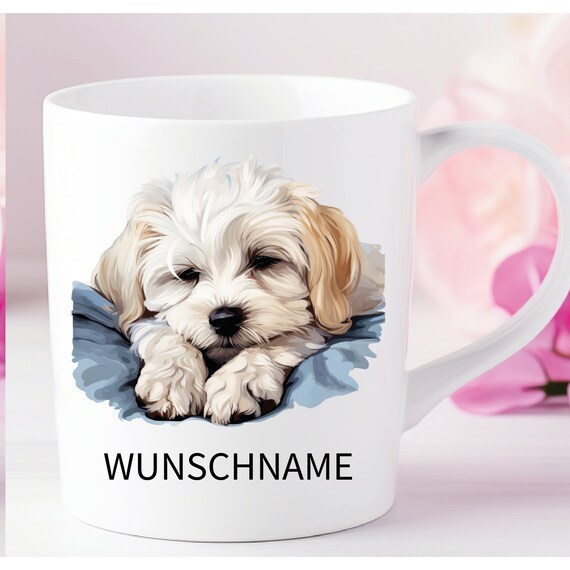 Malteser Tasse Hund Dogmom personalisiert mit Name oder Wunschtext