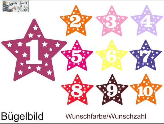 Ironing Picture DIY Press Birthday Star Number Iron On