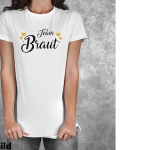 Iron On Ironing Picture Team Bride JGA Young Lady Farewell Bride Security Bride Heat Transfer Bachlorette Party Team Bride Glitter Effect