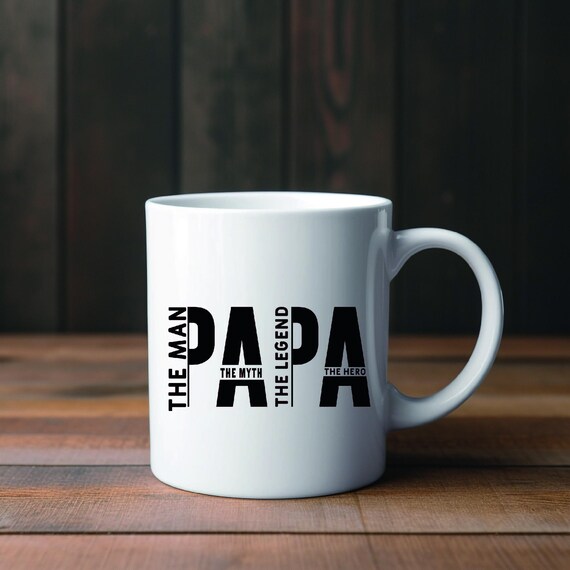 Dad Mug The Man Myth Legend – Gift for Birth – Personalized – Father's Day Gift – Expectant Father – Baby Announcement – Dad Mug
