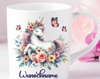 Personalized Unicorn Cup Unicorn - Can be individually designed with a name or desired text