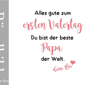 Bügelbild erster Vatertag Papa ist der Beste Schwangerschaft Verkündung Geschenk
