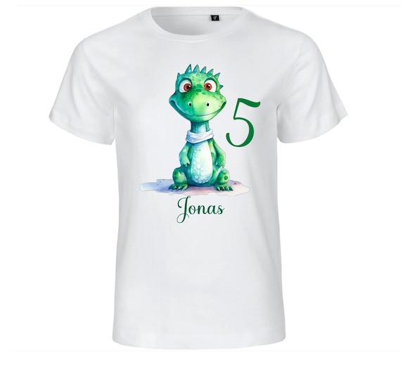 Personalized T-Shirt Dino for Birthday with Desired Number and Name