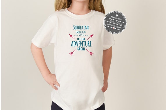 Iron On Ironing Picture SchoolChild 2021 Let the adventure begin with desired name and arrows