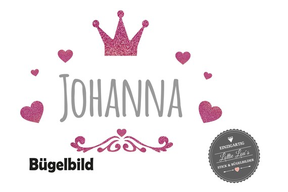 Personalized ironing image DIY wish name with crown hearts insurgent glitter Flock Effect Flex Individual Shirt