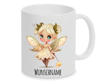 Fee fairy fantasy tinkerbell - personalisierte tasse mit wunsch name oder text