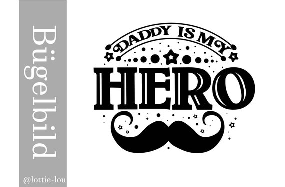 Iron-On First Father's Day Papa Daddy Dad is my Hero Pregnancy Announcement Gift