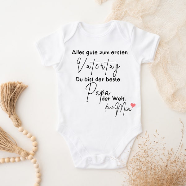 Babybody personalisiert  Vatertagsgeschenk | erster Vatertag | Schwangerschaft verkünden | Body Schwangerschaftsverkündung | Papa