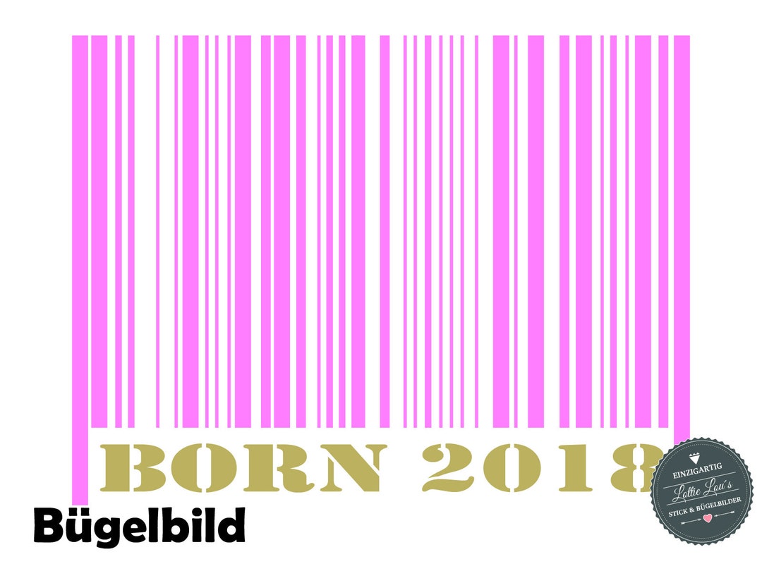 Ironing Image DIY Birthday Barcode Barcode Iron on Desired Text Press ...
