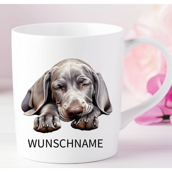 Weimaraner Tasse Hund Dog mom personalisiert mit Name oder Wunschtext