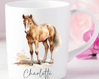 Personalized cup horse foal - individually designed with name or desired text