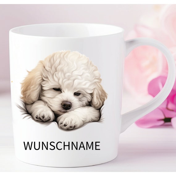 Personalisierte Tasse Bichon Frise  Dog Mom  auch mit Wunschname