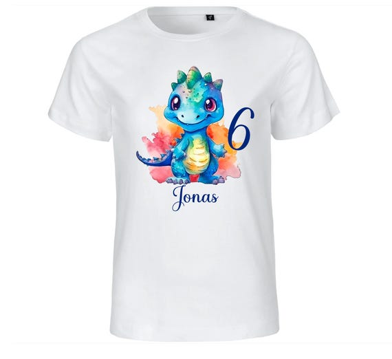Personalized T-Shirt Dino for Birthday with Desired Number and Name