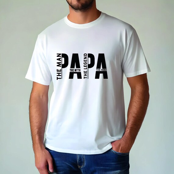 Dad Papa T-Shirt personalized with name – Father's Day gift – Gift for Dad – The Man Myth Legend – Father Shirt personalized
