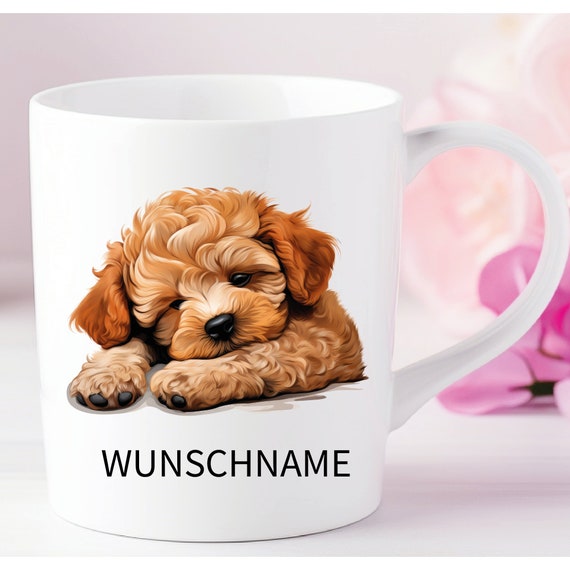 Poodle cup dog dog mom personalized with name or desired text
