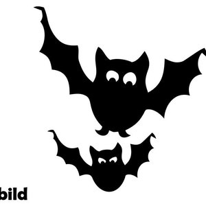 Iron on Bow bat bat Halloween wish color image 1