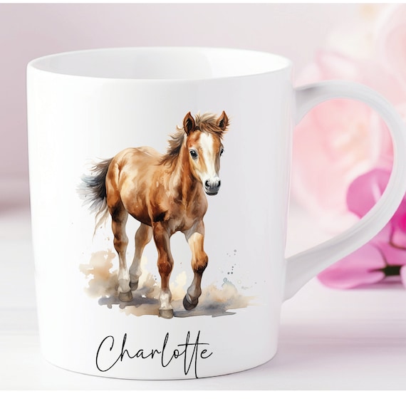 Personalisierte Tasse Pferd Fohlen -  Individuell gestaltbar mit Namen oder Wunschtext