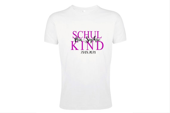 T-Shirt Schoolchild 2025 First Class with name and date for school enrollment