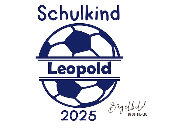 Personalized iron-on patch schoolchild 2025 football | Iron-on patch school enrollment | Football iron-on motif for shirts, gym bags, school cones. Gift