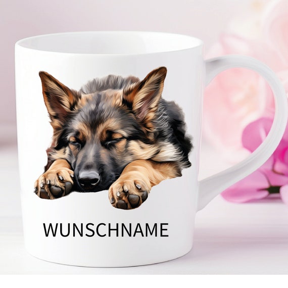 Personalized cup German Shepherd Dog Mom also with desired name