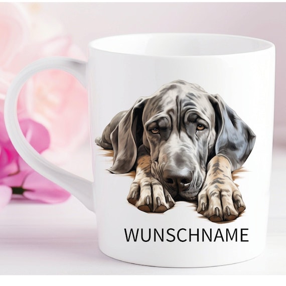 Personalisierte Tasse Deutsche Dogge Dog Mom  auch mit WunschnamePersonalisierte Tasse Deutsche Dogge Dog Mom  auch mit Wunschname