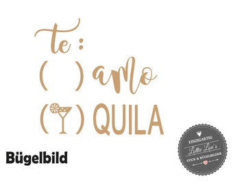 Bügelbild Team Braut Bride te amo tequila JGA Junggesellinenabschied