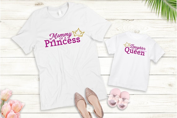 Ironing picture or T-shirt Mommy Queen Daughter Princess Mama Mini Set also with desired name Statement Shirt Mother's Day