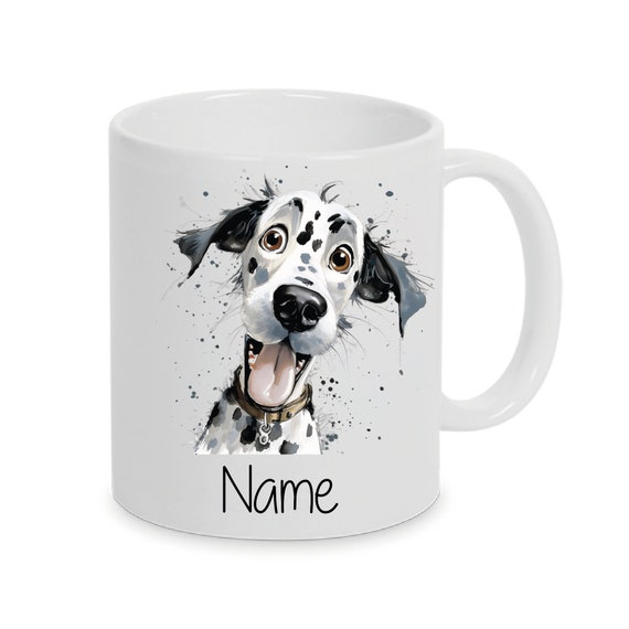 Dalmatian personalized cup Funny Dogs Funny dog breed - can be individually designed with name/desired text - several breeds