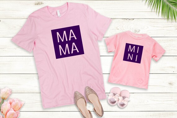 Ironing picture or T-shirt Mama Mini Set also with desired name Statement Shirt Mother's Day