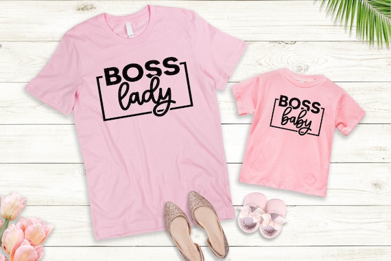 Ironing picture or T-shirt Mama Mini Boss Baby Boss Baby also with desired name Statement Shirt Mother's Day