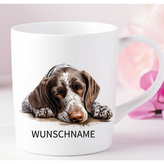 Deutscher Kurzhaar Pointer Tasse Hund Dogmom personalisiert mit Name oder Wunschtext