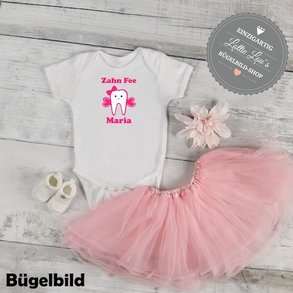Personalized ironing image/t-shirt tooth tooth fairy Tooth Fairy also with desired text Wish Color wasband wasband Flex, glitter, Flock, Effect