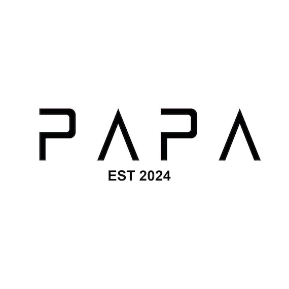 Personalizable iron-on patch “Papa Monogram” – Gift for Dad – Father’s Day iron-on motif name customizable – DIY shirt iron-on patch father