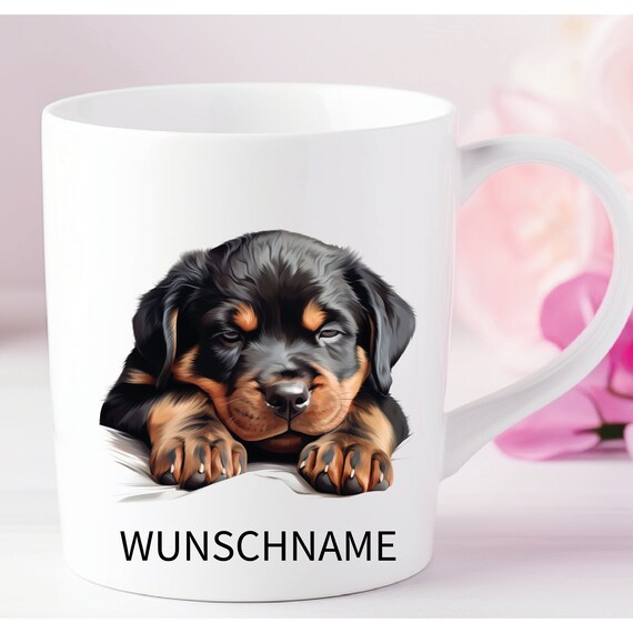 RottweilerTasse Hund Dog mom personalisiert mit Name oder Wunschtext