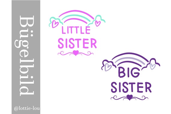 Ironing picture siblings Big sister Little sister Big Sister Little Sister also with desired name Statement Shirt