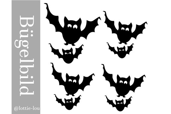 Fledermaus Bat Set iron-on transfer school child/school enrollment for the school cone or clothing