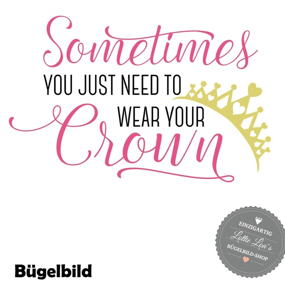 Ironing board DIY queen with Crown Crown Wear your crown iron on appliqué glitter flock effect Flex