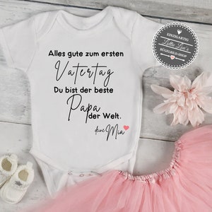 Babybody personalisiert Vatertagsgeschenk erster Vatertag Schwangerschaft verkünden Body Schwangerschaftsverkündung Papa zdjęcie 3