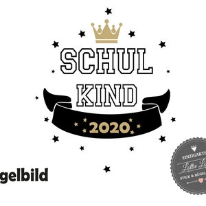 Bügelbild Schulkind Erstklassig 2020 Erste Klasse Bild 1