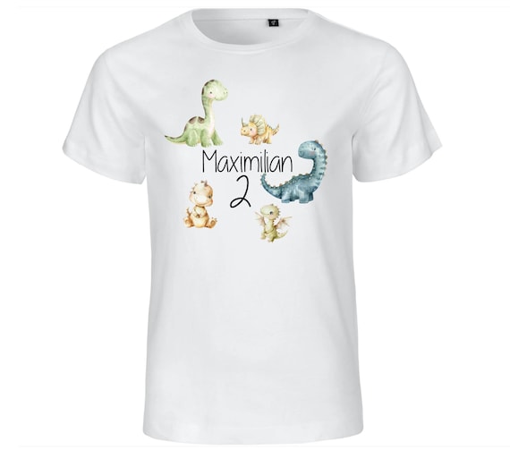 Dinosaur Dino Personalized T-Shirt for Birthday with Desired Number and Name