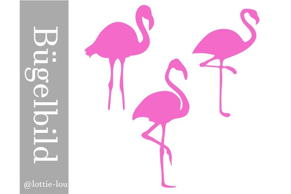 Flamingo set iron-on transfer school child/school enrollment for the school cone or clothing