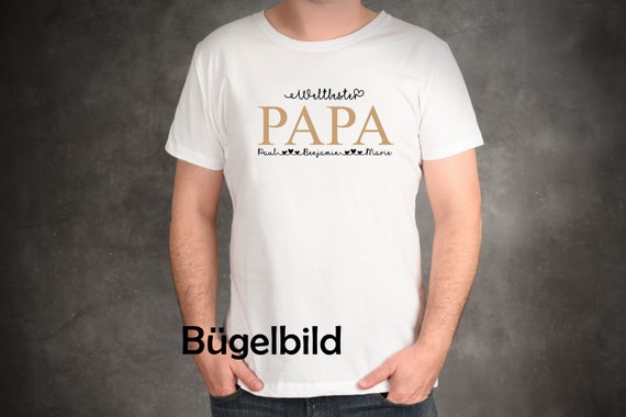 Ironing picture World's best dad with desired name Statement Shirt