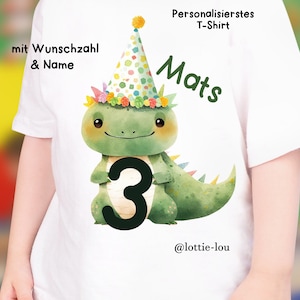 Personalized T-shirt Dino Monster for your birthday with desired number and name