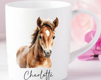 Personalized cup horse foal - individually designed with name or desired text