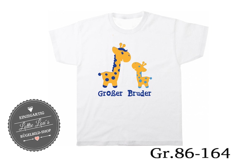 T-Shirt / Body Großer Bruder Giraffe imagem 3