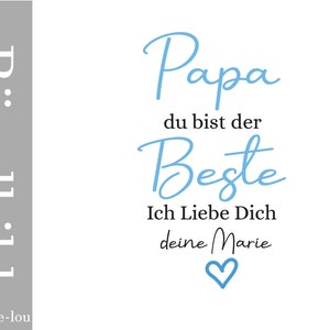 Bügelbild erster Vatertag Papa ist der Beste Schwangerschaft Verkündung Geschenk